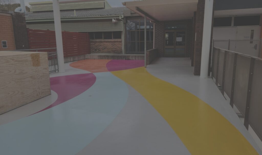Concrete epoxy flooring for school playground